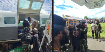 Sinergi Satgas Yon Parako 466 Pasgat dan Warga Bahu-Membahu Evakuasi Jenazah