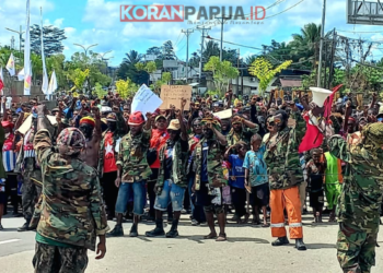 Gelar Unjuk Rasa di DPRK Mimika, KNPB Desak Hentikan Konflik Bersenjata di Papua