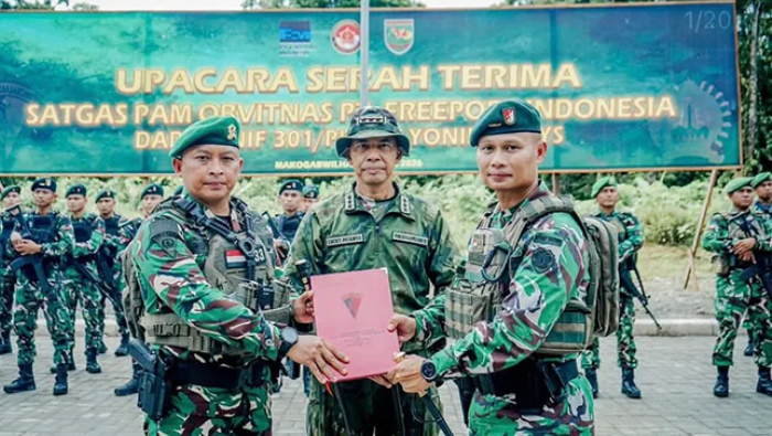 Pengamanan Areal Freeport Berganti ke Yonif 133/Yudha Sakti