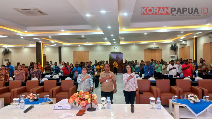 Perkuat Program Kesehatan, Dinkes Mimika Advokasi Promkes bersama Lembaga Adat dan Aparat Kampung