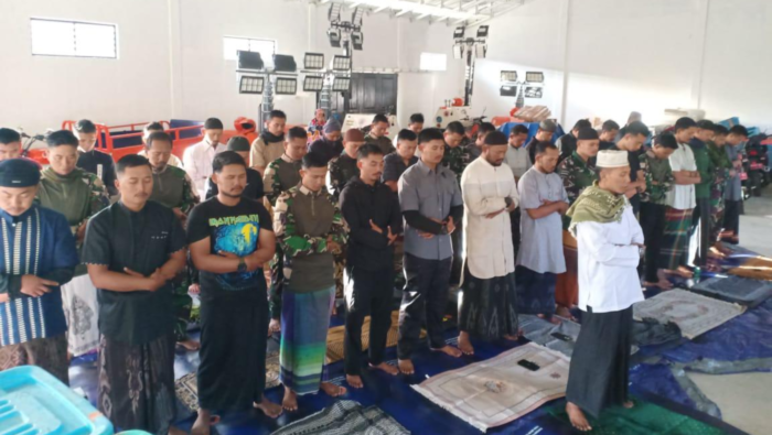Di Tengah Operasi Papua, Satgas Yon Parako 466 Pasgat Laksanakan Ibadah Iduladha dengan Sederhana