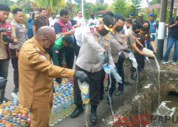Polres Mimika Musnahkan Lebih dari 3.000 Liter Miras Ilegal, Hasil Operasi Enam Bulan