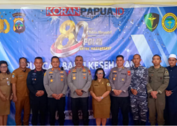 Puncak Hari Bhayangkara ke-80, Polda Papua Tengah Layani Ratusan Warga Lewat Bakti Kesehatan