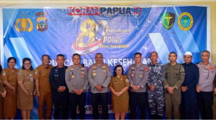 Puncak Hari Bhayangkara ke-80, Polda Papua Tengah Layani Ratusan Warga Lewat Bakti Kesehatan