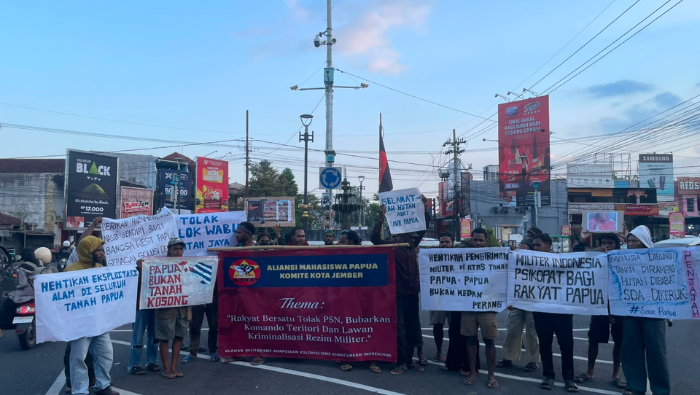 Aliansi Mahasiswa Papua-Jember Rilis Pernyataan Pers: Tolak PSN dan Kriminalisasi Rezim Militer