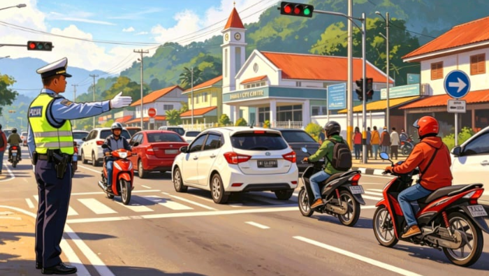 Pemkab Mimika Siapkan Rekayasa Lalu Lintas, Sejumlah Kapsul di Jalan Utama Ditutup
