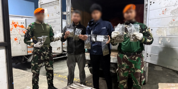 Dalam Sehari, Satgas Pasgat Pos Jayapura Gagalkan Dua Kasus Penyelundupan Narkotika Seberat 794 Gram