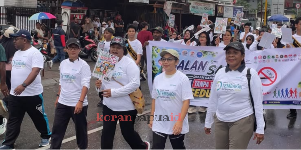 Hari Tanpa Sembako Sedunia: Ratusan Warga Mimika Meriahkan Jalan Sehat, Dinkes Gencarkan Edukasi Bahaya Rokok