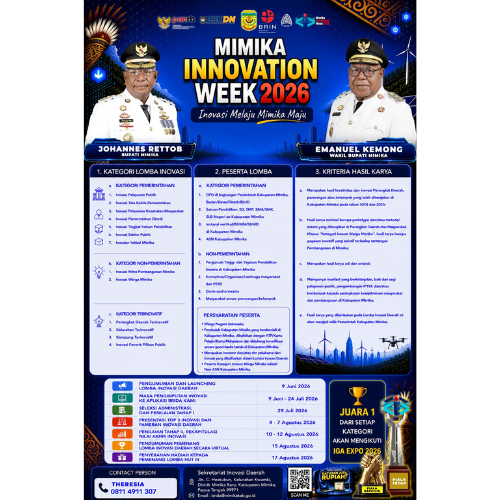 Dorong Pelayanan Publik Berkelas, Pemkab Mimika Resmi Gelar Mimika Innovation Week 2026