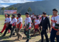 Pererat Persatuan di Puncak Jaya, Satgas Pasgat Dukung Jalan Sehat Kebangsaan
