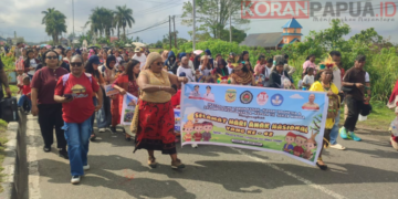 78 TK di Mimika Semarakkan Hari Anak Nasional Lewat Pawai Budaya Nusantara