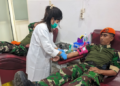 Prajurit Satgas Pamtas RI-PNG Donorkan Darah, Bantu Penuhi Stok PMI Merauke