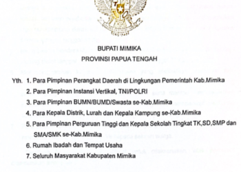 Pemkab Mimika Instruksikan Semarak HUT Ke-81 RI Sepanjang Agustus 2026