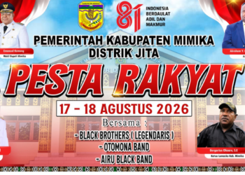Meriahkan HUT RI ke-81: Pesta Rakyat 17 Agustus di Distrik Jita Makin Meriah, Black Brothers hingga Band Lokal Siap Tampil