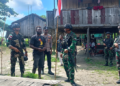 Merah Putih Berkibar di Pedalaman Memberamo Raya: Satgas Pasgat Kobarkan Semangat Nasional hingga ke Ujung Negeri