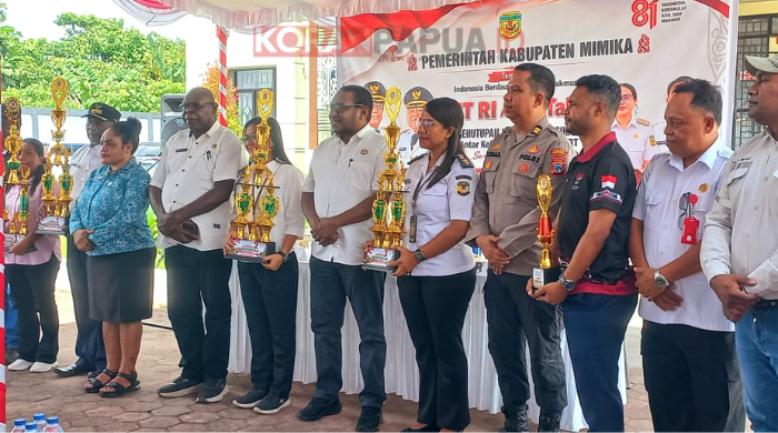 Lomba Kebersihan HUT ke-81 RI, Kelurahan Wanagon Juara Pertama Tingkat Distrik Mimika Baru