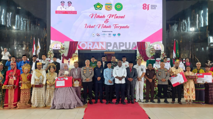 103 Pasangan di Mimika Ikuti Nikah Massal, Pemkab Pastikan Kepastian Hukum Keluarga