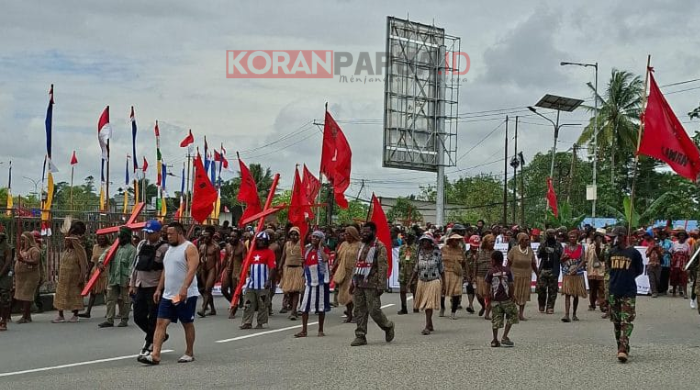 KNPB Mimika Turun ke Jalan, Bawa Isu “Darurat Militer dan Kemanusiaan” hingga Tuntutan Referendum