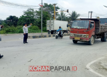 Tindak Lanjuti Edaran Bupati, Dishub Mimika Tertibkan Truk Pengangkut Material