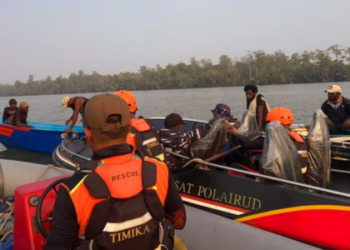 Hari Ketiga Pencarian, Lima Korban Perahu Ketinting di Asmat Belum Ditemukan