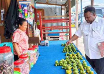 Tak Lagi Jual Pinang, 20 Pedagang SP2 Mimika Beralih Buka Kios