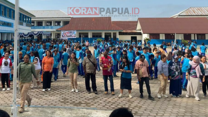Dinkes Mimika Gelar Aksi Bergizi di SMPN 8, Cegah Anemia Sejak Remaja