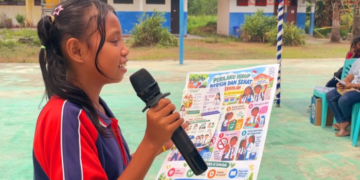 Ketua OSIS SMPN 1 Mapurujaya Ajak Siswa Hidup Sehat lewat Edukasi PHBS Dinkes Mimika