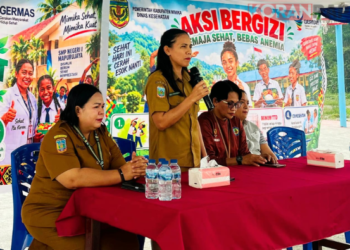 Dinkes Mimika Terus Gencarkan PHBS dan Aksi Bergizi di Sekolah, Sasar SMPN 1 Mapurujaya