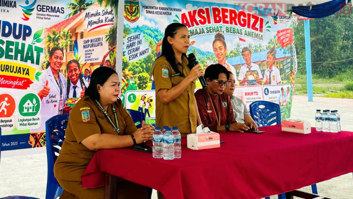 Dinkes Mimika Terus Gencarkan PHBS dan Aksi Bergizi di Sekolah, Sasar SMPN 1 Mapurujaya