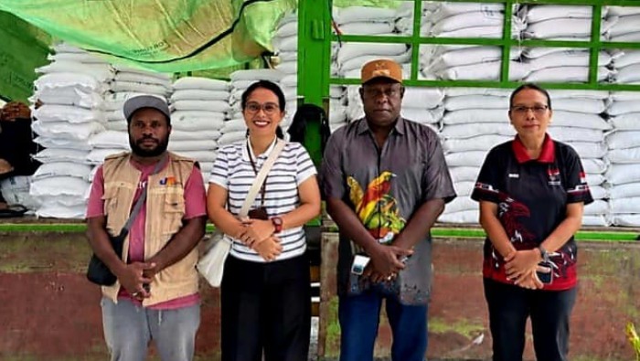 309 Ton Beras Bantuan Pangan Disalurkan, Distrik Mimika Baru Kawal hingga ke Penerima