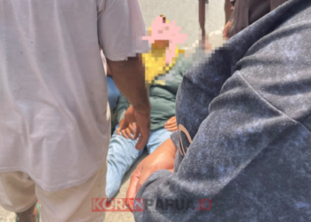 Pengendara Motor Tabrak Belakang Truk di Jalan Yos Sudarso Timika, Dilarikan ke RSUD