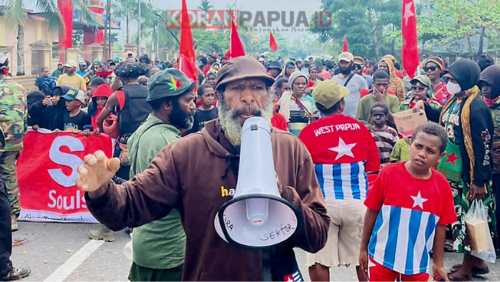 Massa KNPB Geruduk DPRK Mimika, Bawa Sejumlah Tuntutan