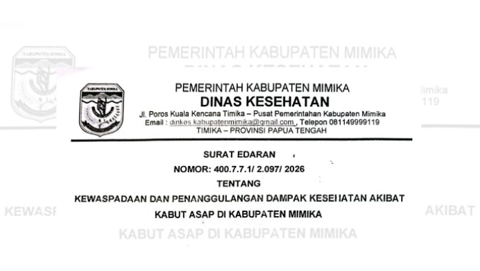 Dinkes Mimika Terbitkan Edaran Kabut Asap, Perkuat Kewaspadaan ISPA