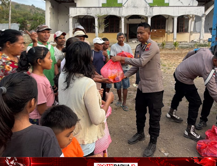 Bantuan Polda Papua Jangkau Korban Gempa Manggarai Timur, Warga Sampaikan Terima Kasih