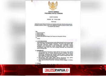 Kabut Asap Mimika, PAUD–SD dan SLB Belajar dari Rumah