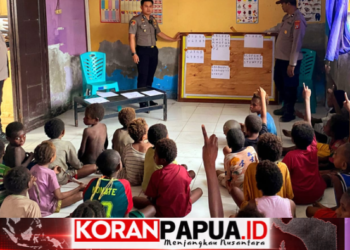 Polsek Pomako Aktifkan Kembali Taman Baca, Ajak Anak Pesisir Gemar Membaca