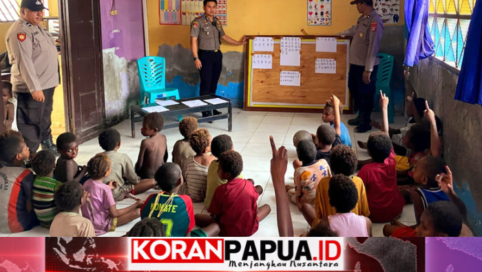 Polsek Pomako Aktifkan Kembali Taman Baca, Ajak Anak Pesisir Gemar Membaca