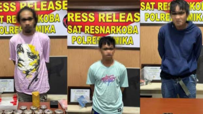 Polres Mimika Bongkar Peredaran Sabu, 39 Paket Disita dan Tiga Pria Ditangkap