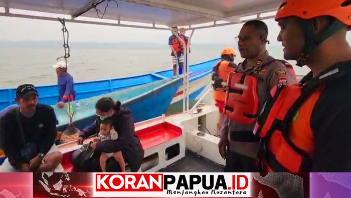 Tujuh Penumpang Long Boat Diselamatkan SAR setelah Kehilangan Arah di Perairan Timika