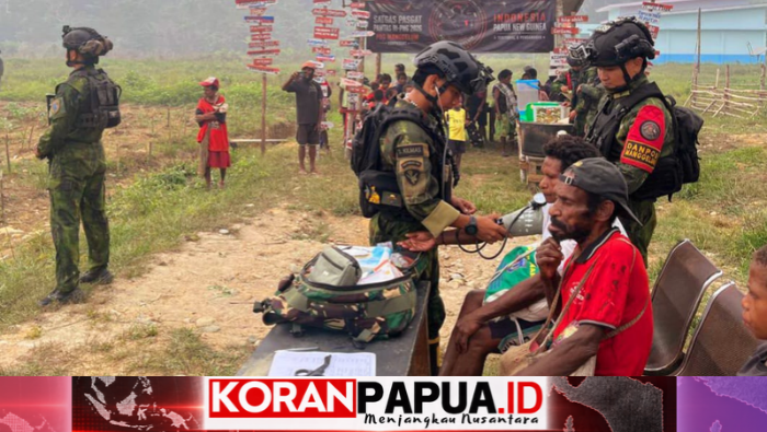 Sambut HUT ke-79 Korpasgat, Satgas Pasgat Manggellum Berbagi Makanan dan Layani Kesehatan Warga