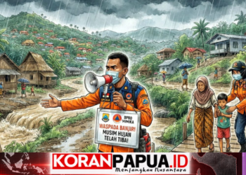Kualitas Udara Memburuk, BPBD Mimika Perkuat Pemantauan dan Bagikan Masker