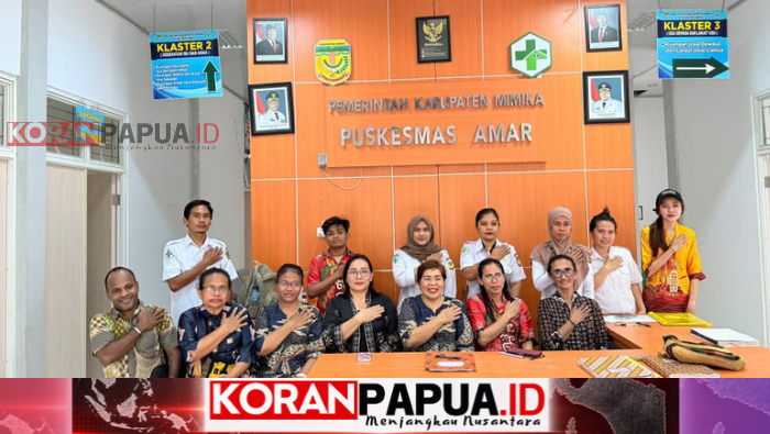 Kunjungi Puskesmas Amar, Dinkes Mimika Tekankan Disiplin dan Kebersihan