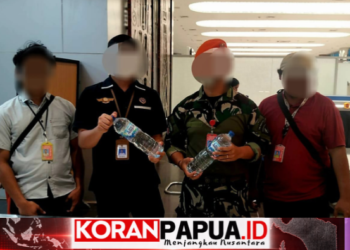 Dua Botol Vodka Disamarkan sebagai Air Mineral, Diamankan di Bandara Timika